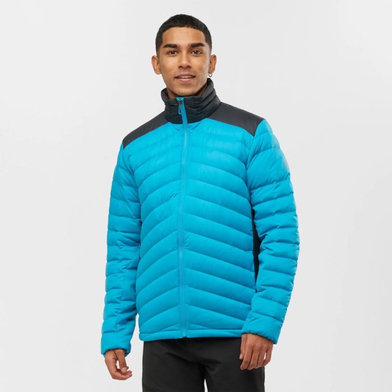 Turquoise Salomon Essential Xwarm Down Men\'s Insulated Jackets | IE UJ5471